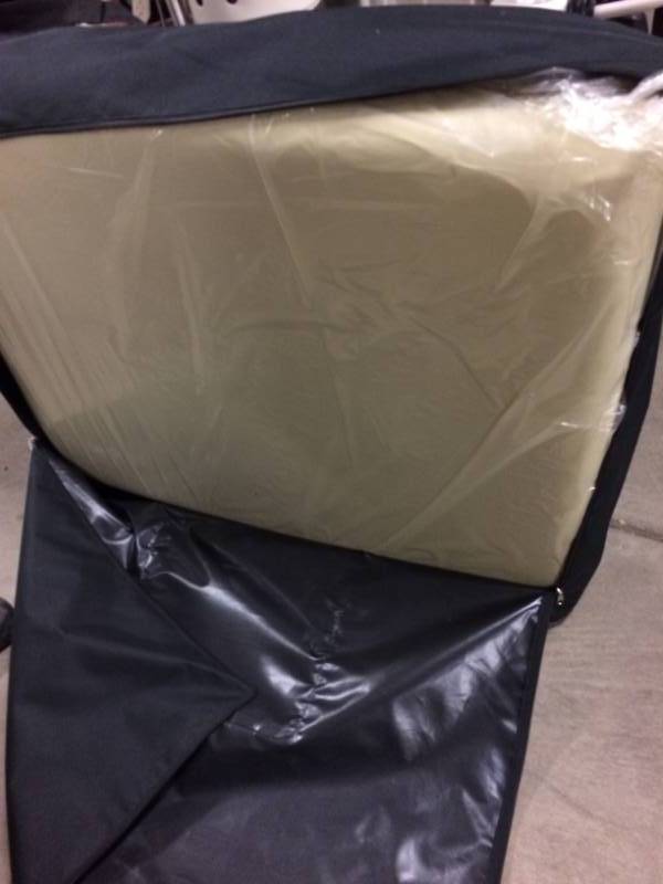 lot 8 image: MSRP $1200 Close Horizon Portable Wooden Prenatal Pregnancy Massage Table With 3 Removable Inserts - Appears Brand New With Packaging & Carrying Case