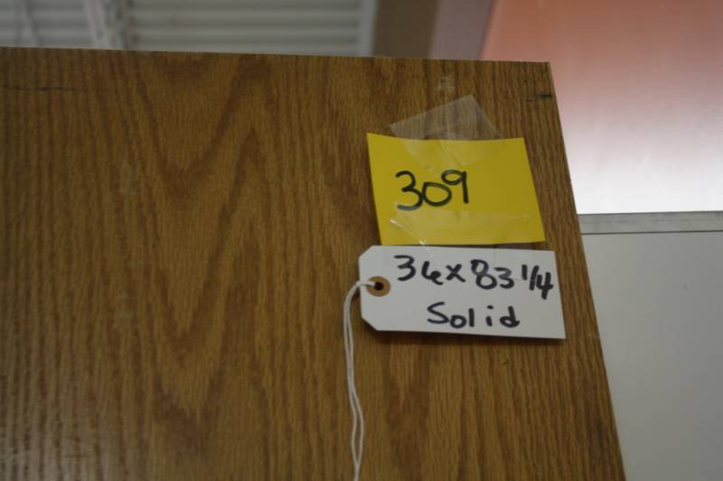 lot 309 image: Service Door Solid Wood