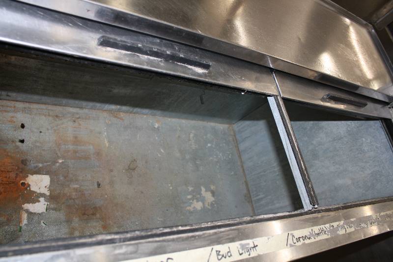 lot 15 image: Beverage air  4 Door Beer Cooler96X30X36- Runs Cools