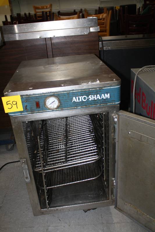 lot 59A image: Alto-Shaam Half Size Holding Cabinet on Casters - Model # 500-S - 120 Volts - 1 Phase - 18 x 25 x 31 - NSF Approved-1