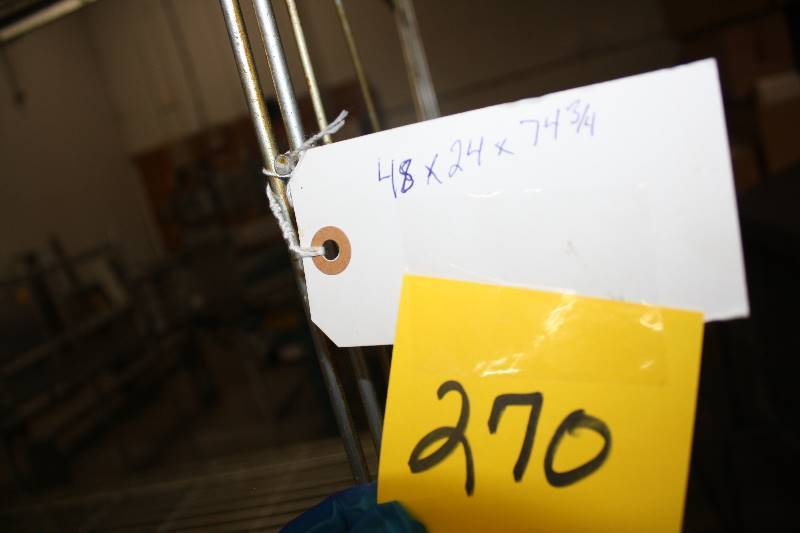 lot 270 image: 3 Tier Wire Shelf48x24x74