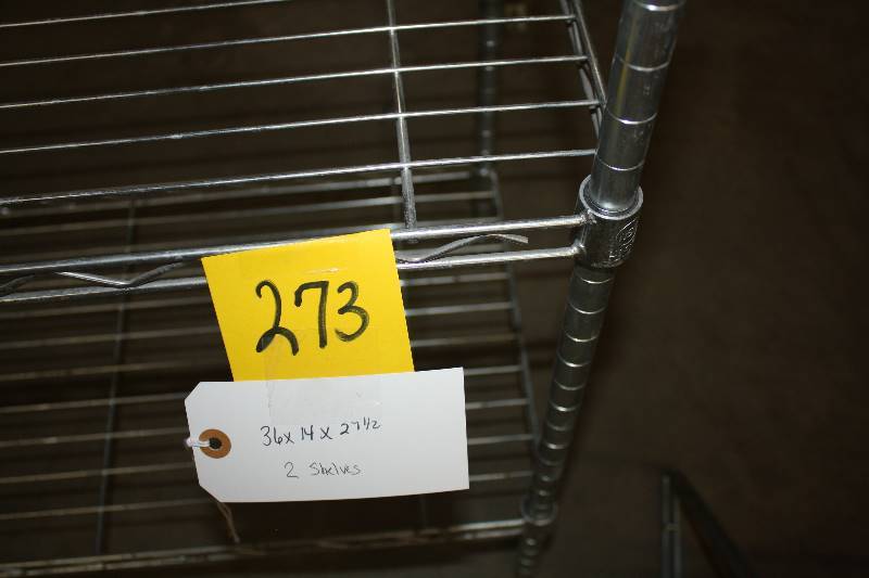 lot 273 image: 2 Tier Chrome Shelf36x14x27