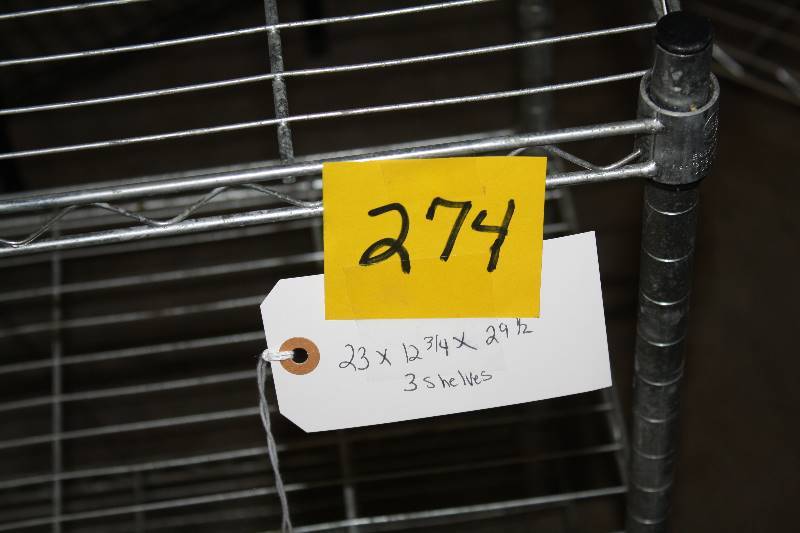 lot 274 image: 3 Tier Chrome  Shelf23x12x30