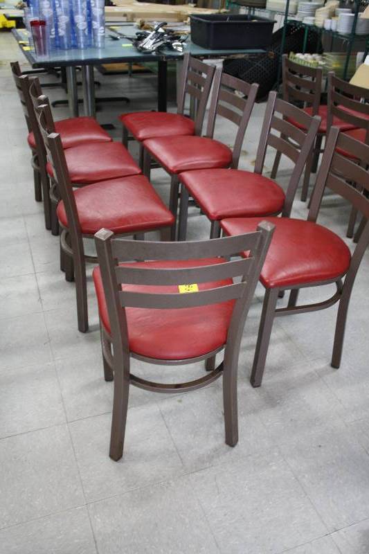 lot 198B image: Red Plymold Chairs