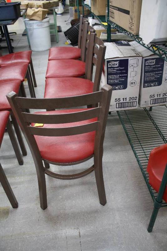 lot 198C image: Red Plymold Chairs