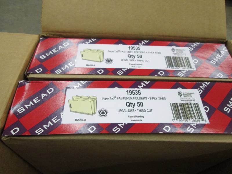 lot 43 image: Smead Fastener Folders Legal Size 4...