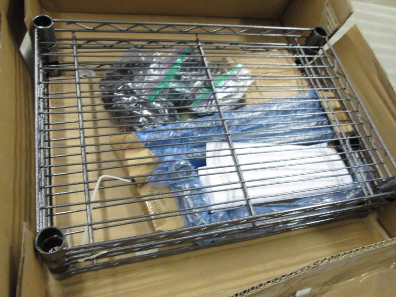 lot 87 image: Alera 3-Tier Wire Rolling Cart, 3-T...