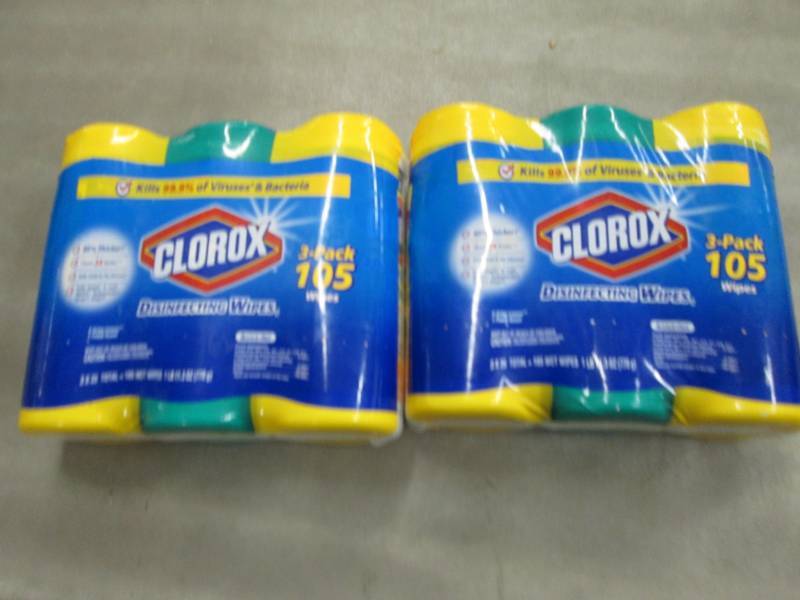 lot 116 image: 2 - 3pks Clorox Premoistened Disin...