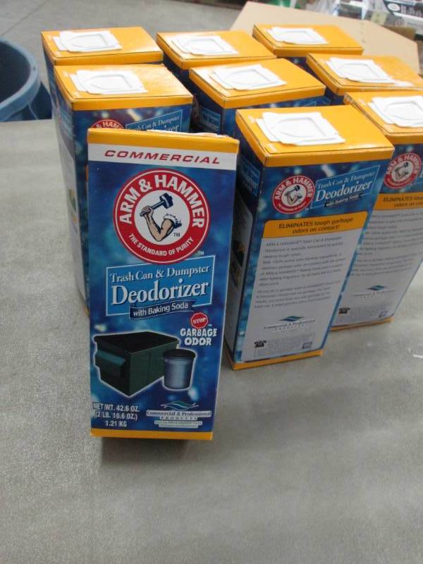 lot 133 image: 9 Arm & Hammer Trash Can Deodorizer...