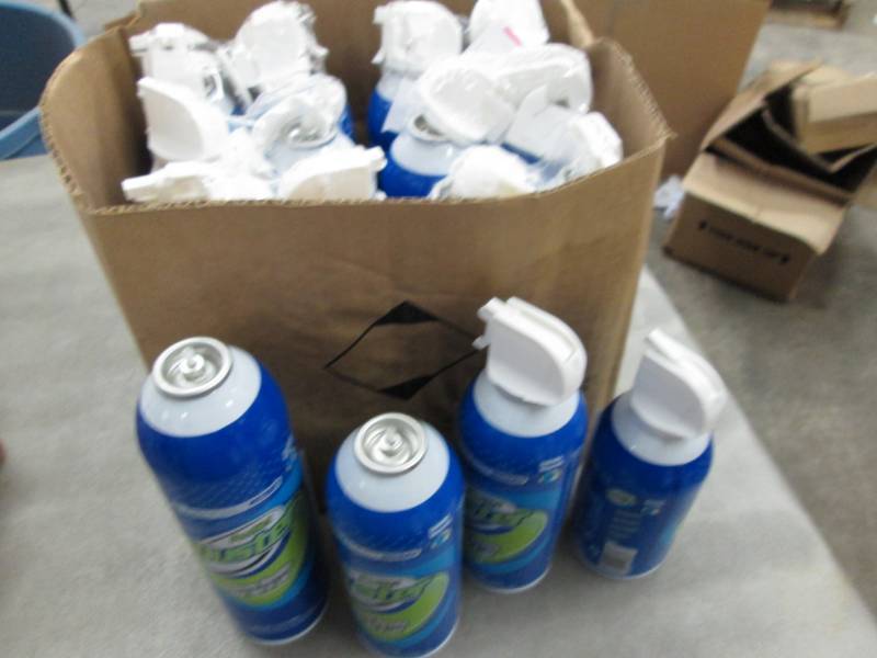 lot 135 image: 16 Cans Duster- broken tops...