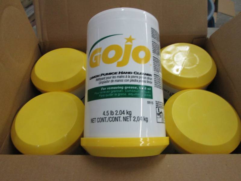 lot 141 image: Case of 6 GOJO 0915-06 Lemon Pumice...
