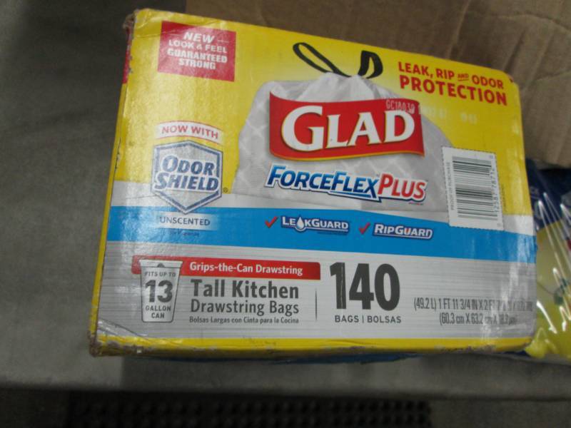lot 155 image: Glad ForceFlex Tall Kitchen Drawstr...
