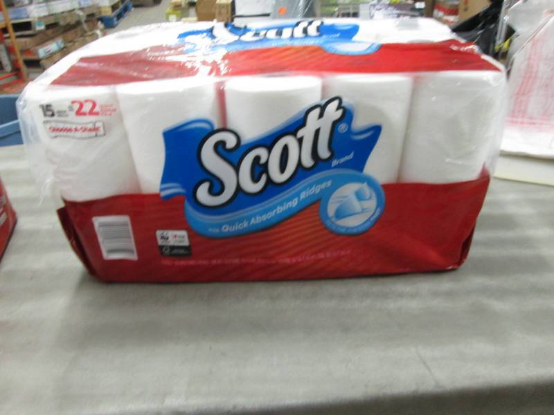 lot 168 image: Pkg of 15 Scott Mega Rolls Paper To...