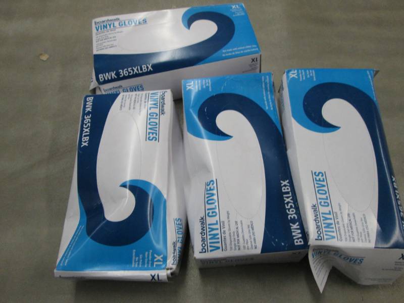 lot 175 image: 4 Boxes of Boardwalk XL Vinyl Glove...