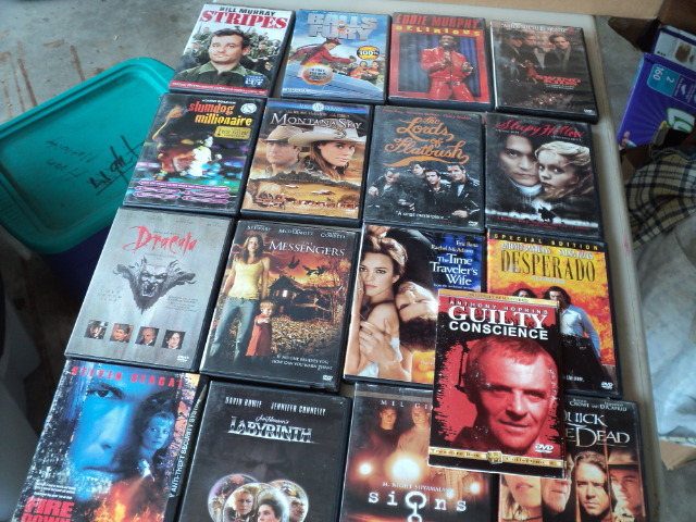 lots of DVDs...