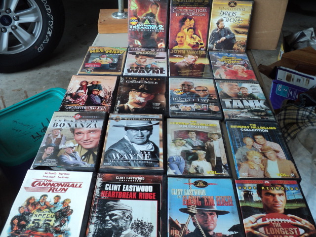 lots of DVDs...
