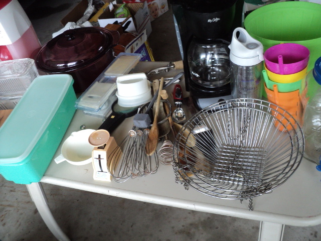 assortment of household items...