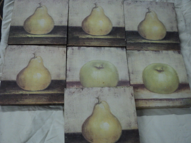 7 8 square pear and apple pictures...
