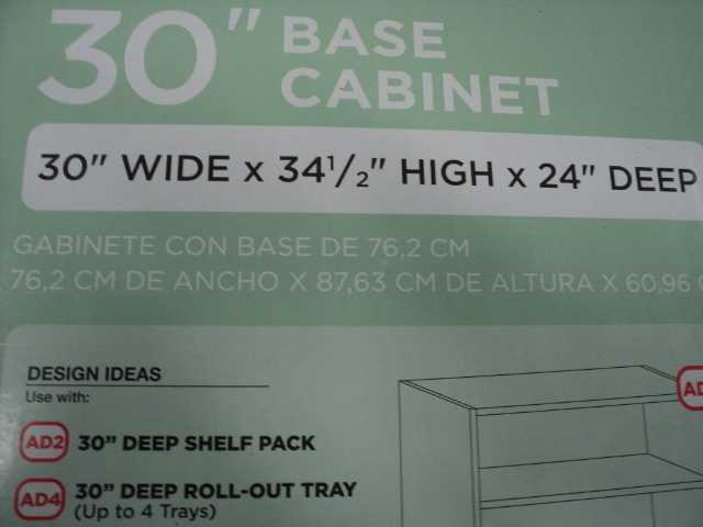 1 Modifi 30 x 34 12 x 24 white ...