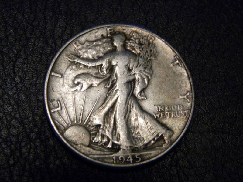 1945 Walking Liberty Silver Half Dollar