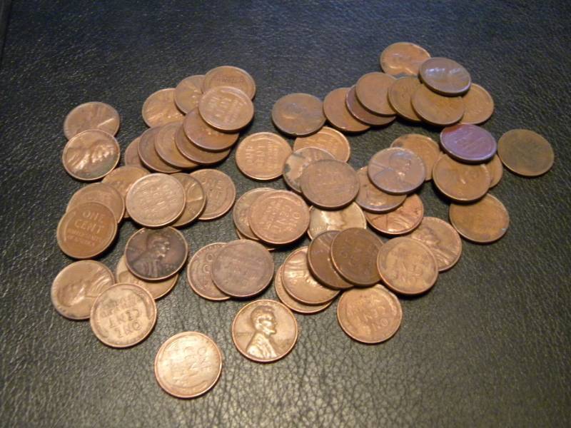 60 Wheat Back Pennies