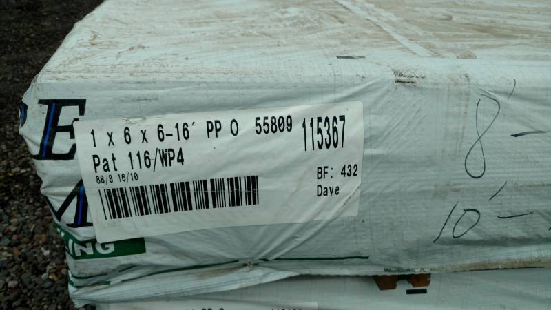 1x6x8-10 Ponderosa Pine Tongue and Groove Outs