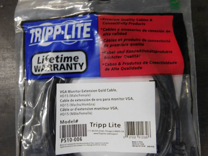 lot 34 image: Tripp Lite VGA Monitor Gold Cables