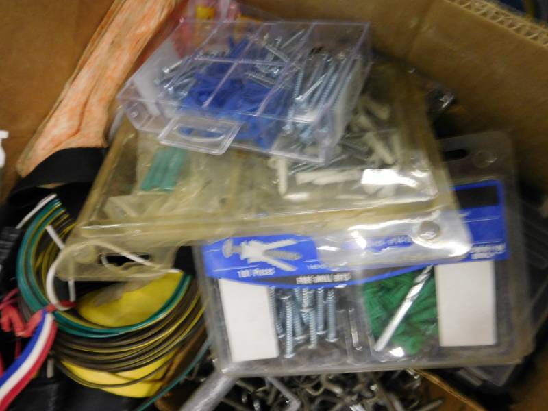 lot 150 image: Misc. Box of Hardware & More