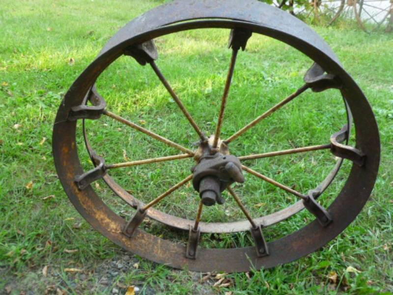 lot 15 image: Vintage Steel Wheel