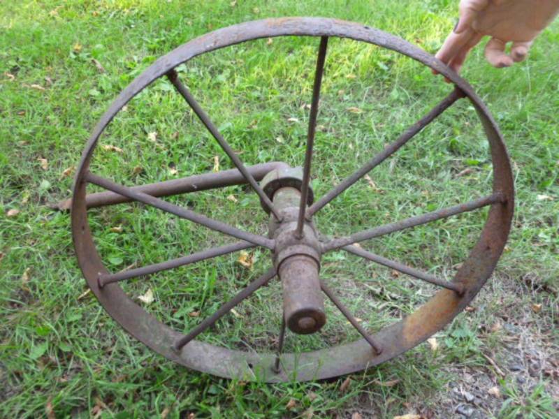 lot 16 image: Vintage Steel Wheel