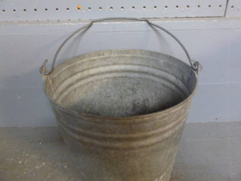 lot 191 image: Vintage Galvanized Steel Pail