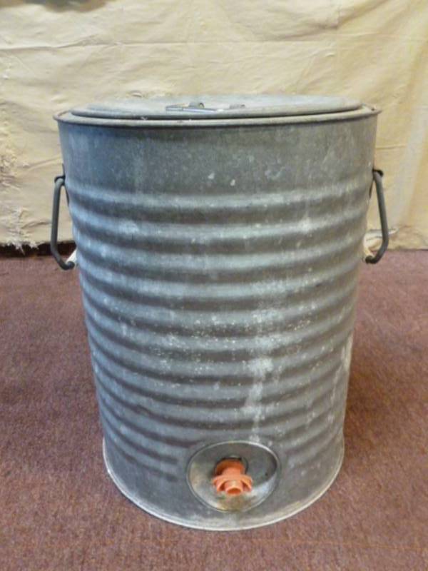 lot 252 image: Vintage Galvanized Steel Water Cooler