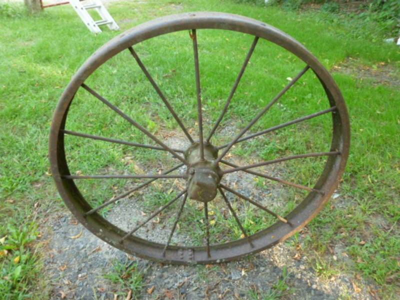 lot 10 image: Vintage Steel Wheel