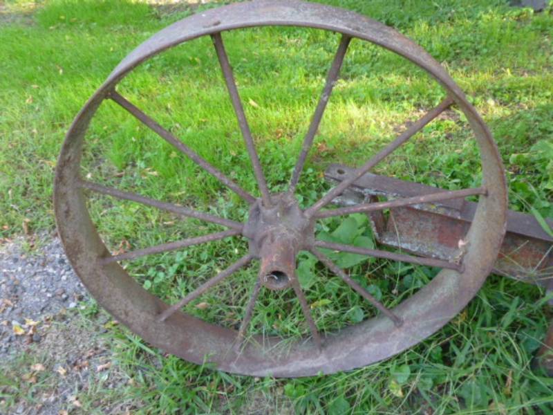 lot 12 image: Vintage Steel Wheel