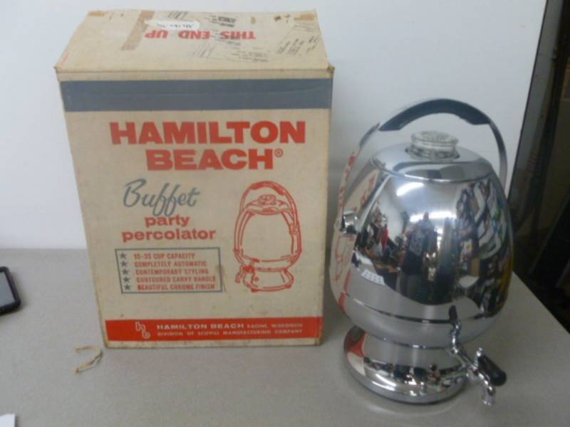 Hamilton Beach ELECTRIC PERCOLATOR Large 15-35 cup Buffet Model with Box