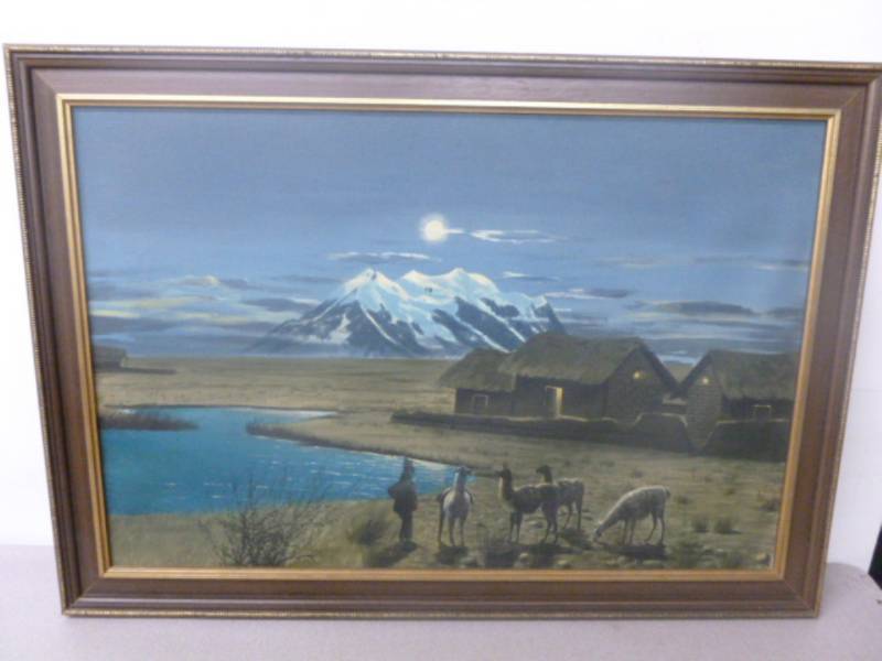 lot 87 image: Vintage Oil On Canvas Board