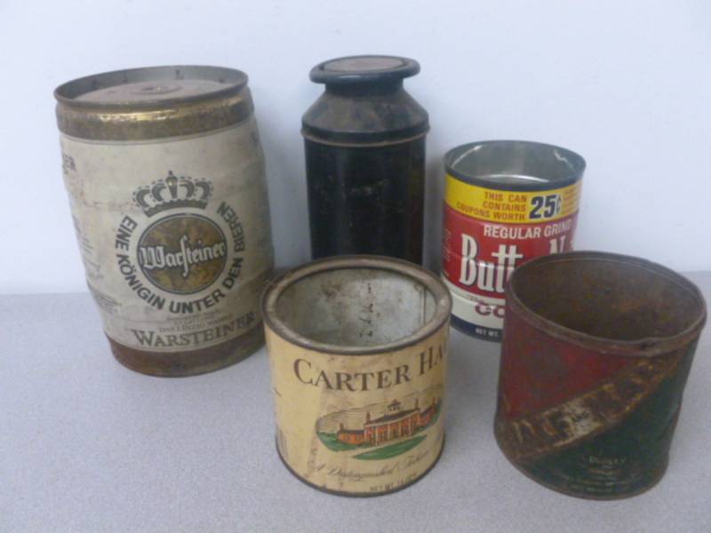 lot 134 image: Vintage Metal Containers