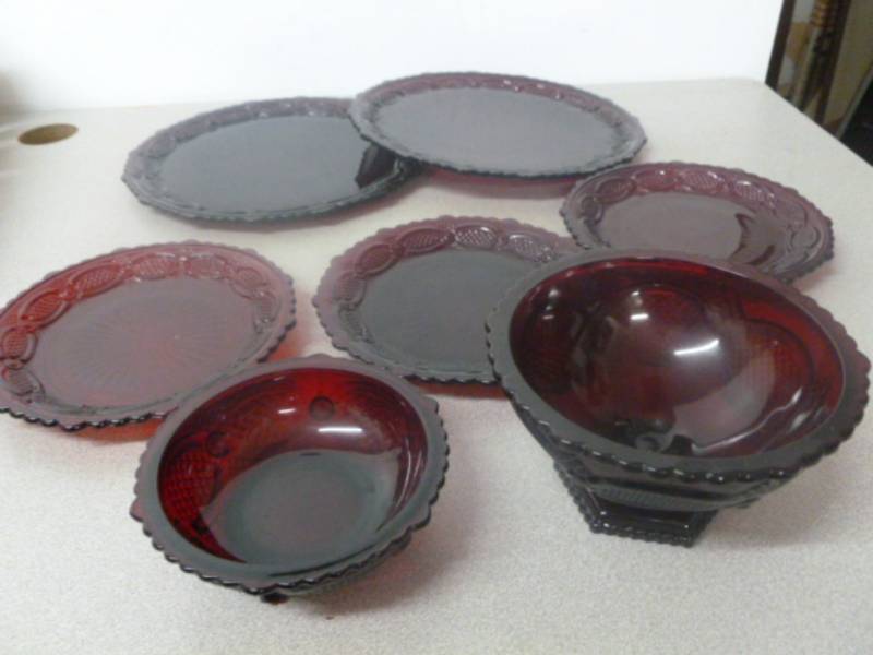 lot 221 image: Ruby Red Glass