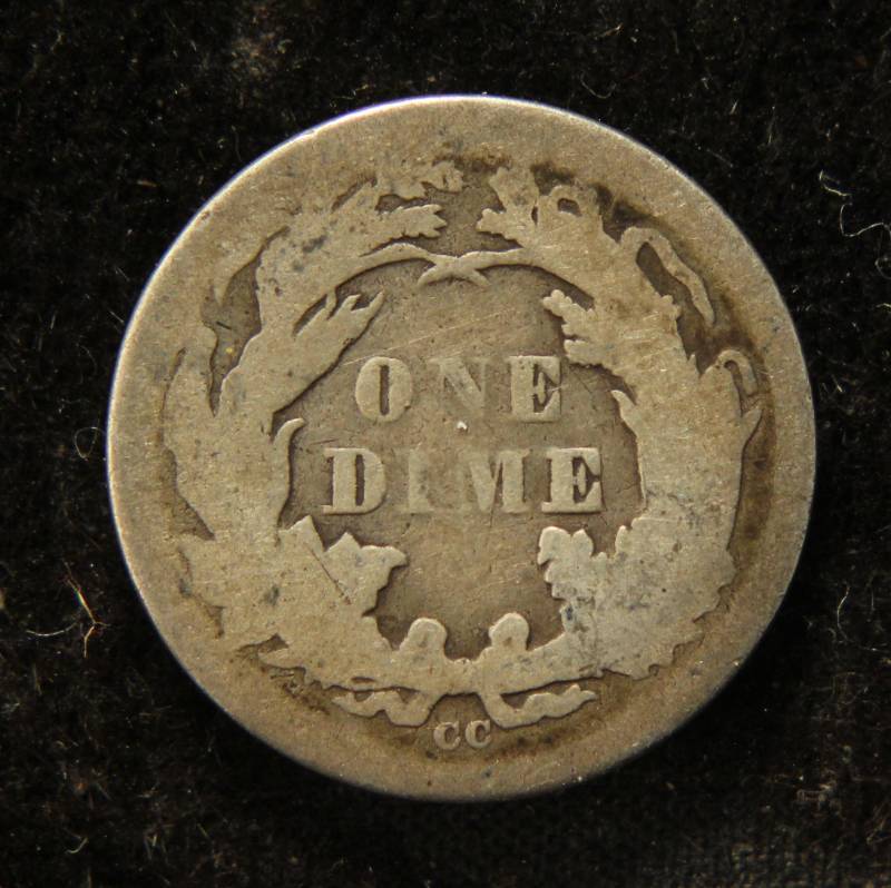 lot 07 image: 1875-CC CARSON CITY SEATED LIBERTY SILVER DIME