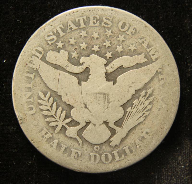 lot 13 image: 1894-O BARBER SILVER HALF DOLLAR