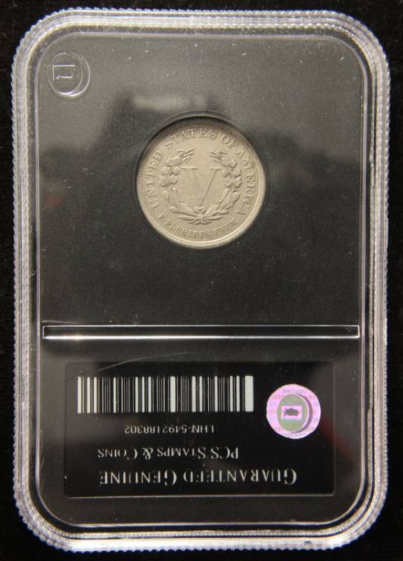 lot 26 image: 1883 NO CENTS LIBERTY HEAD NICKEL IN BLACK CASE