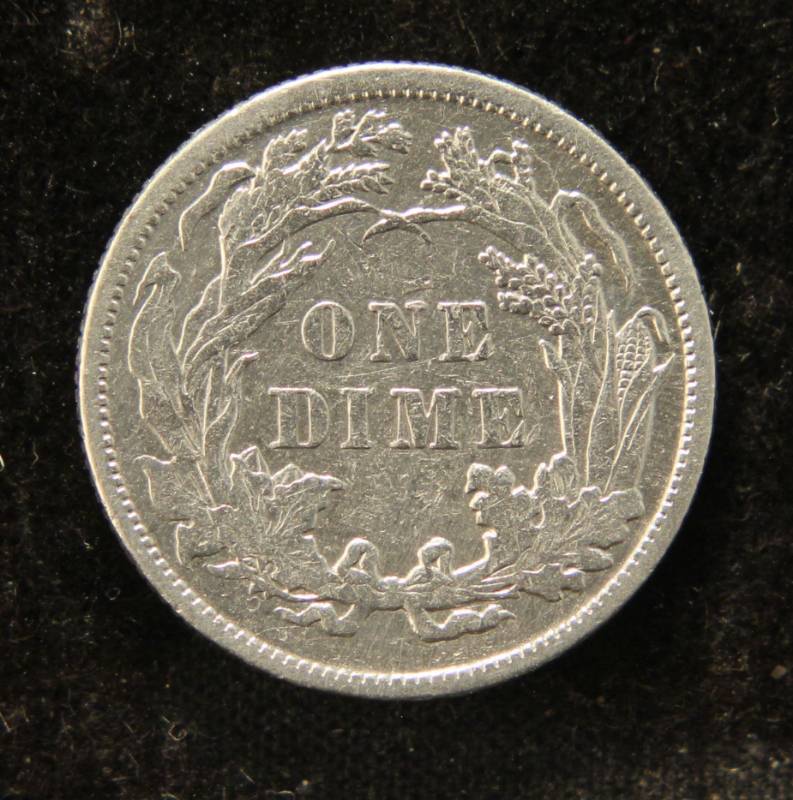 lot 27 image: 1887 US SEATED LIBERTY SILVER DIME SHARP AU