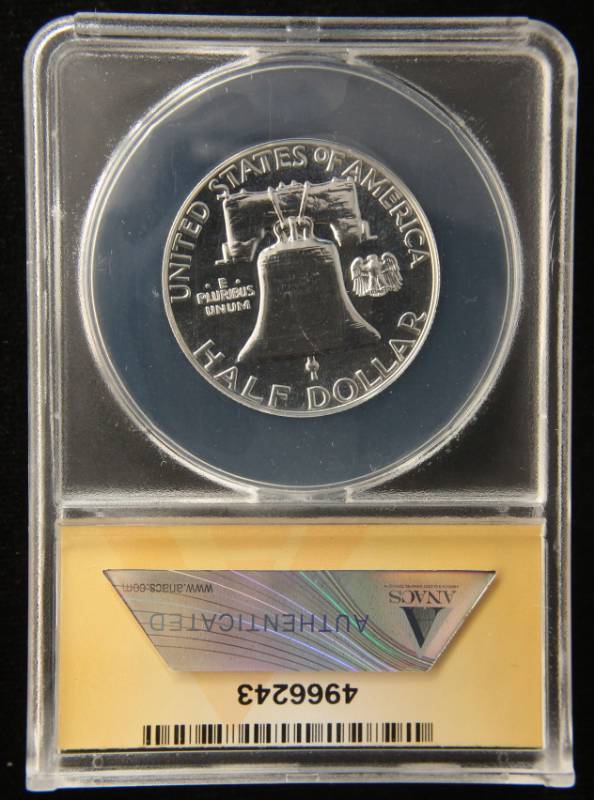 lot 30 image: 1961 PROOF FRANKLIN HALF DOLLAR PF66 ANACS