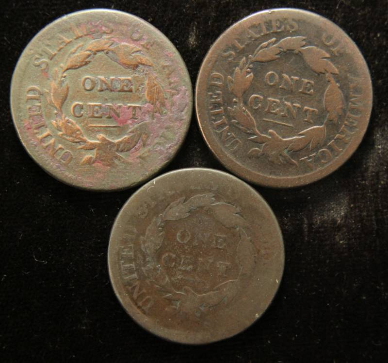 lot 35 image: (3) BETTER DATE CLASSIC HEAD LARGE CENTS 1810 1812 1814