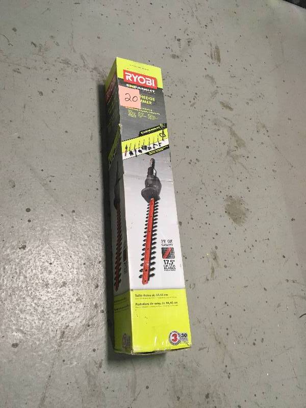lot 20 image: Ryobi Expand-It 17-12 in. Universal Hedge Trimmer Attachment in Good condition