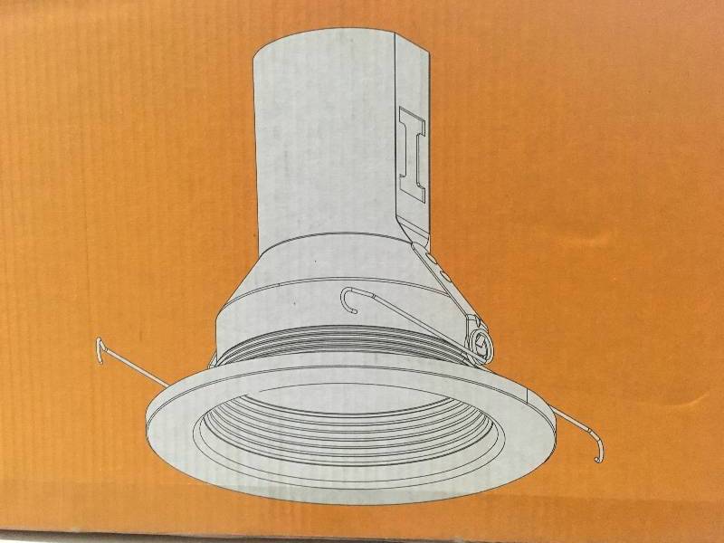 lot 31 image: Commercial Electric 5 in. White Recessed Baffle Trim (6-Pack) not used