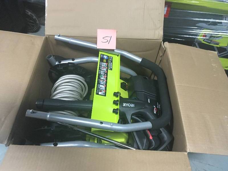 lot 51 image: Ryobi2,000 PSI 1.2 GPM Electric Pressure Washer  in working conditions Condition