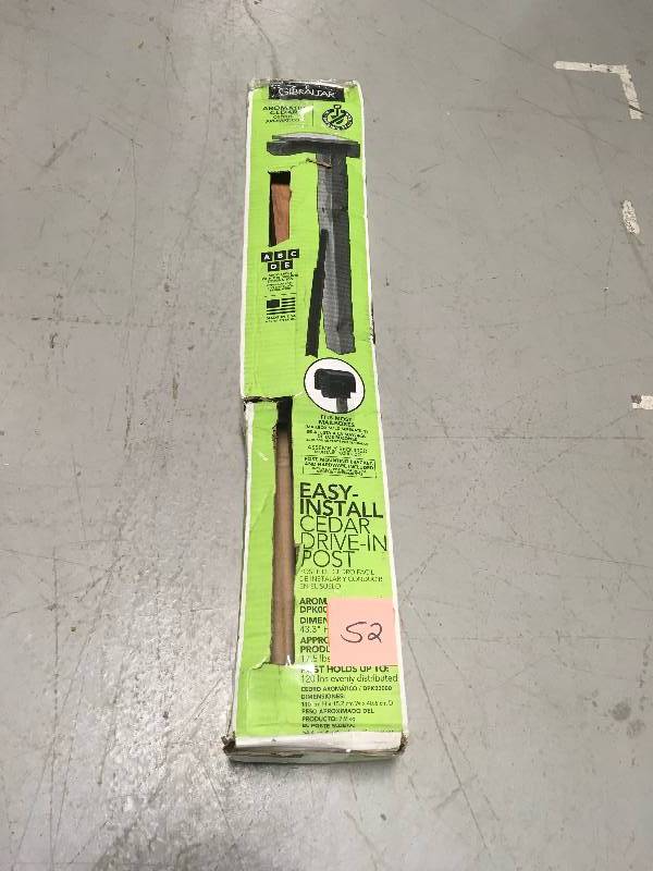 lot 52 image: Gibraltar Cedar Drive-In Mailbox Post Kit  in Good Condition