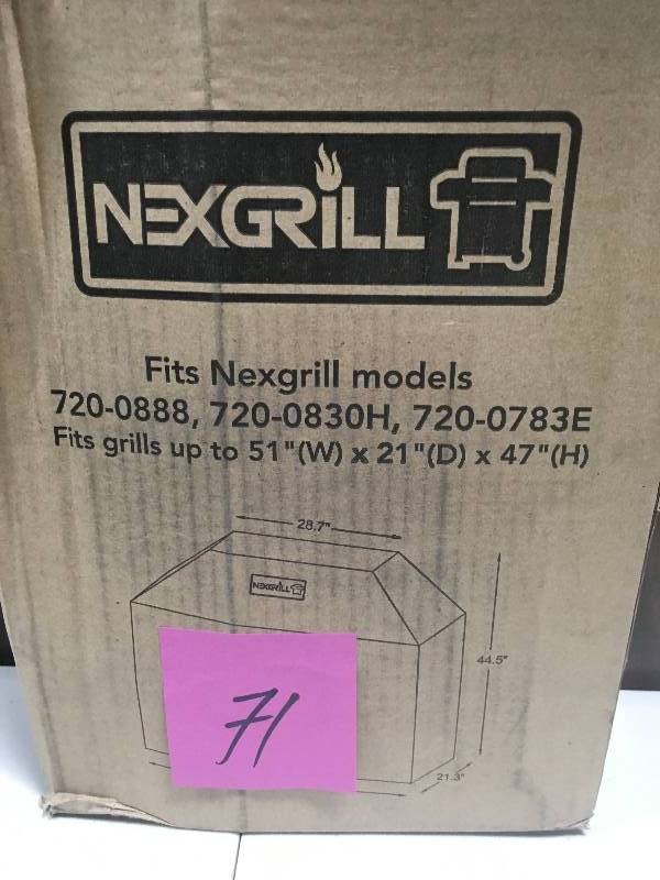 lot 71 image: Nextgrill 55 in. Grill Cover in Good Condition