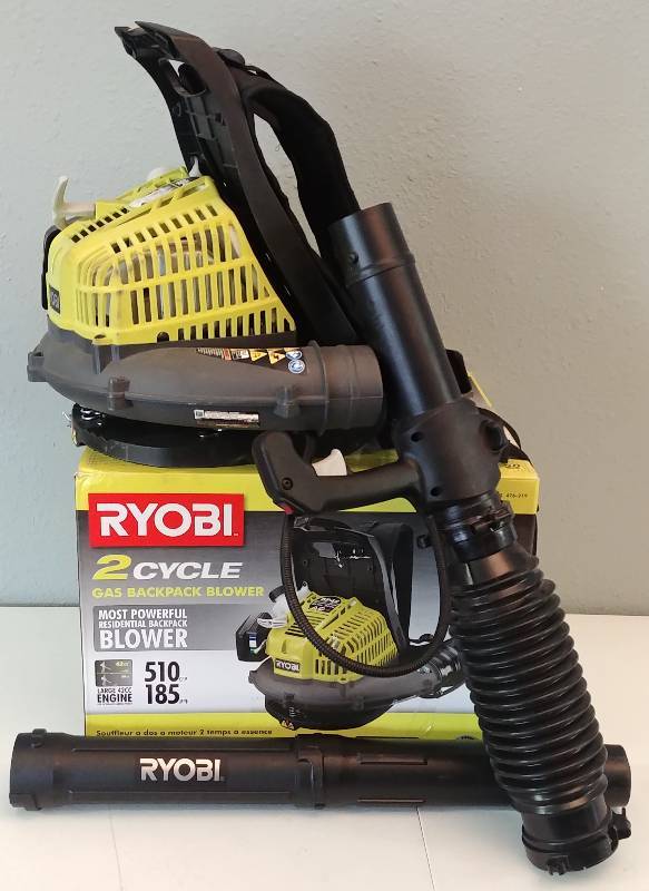 lot 34 image: Ryobi 2cycl Gas backpack Blower